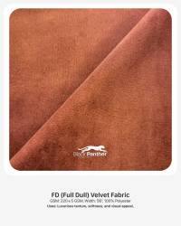 FD Full Dull Velvet Fabric 220 GSM | 56” Width |  Polyester | Soft & Luxurious  in Surat